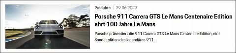 20230629 porsche 911 Carrera gts le mans centenaire edition 01.jpg